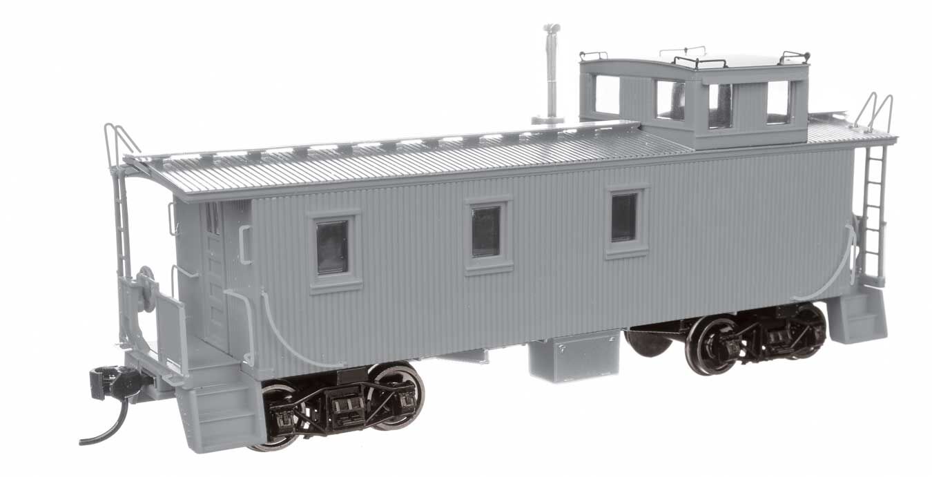 Walthers 920-103250 HO Undec 30' GTW Style Wood Caboose w/ Offset Coupola RTR
