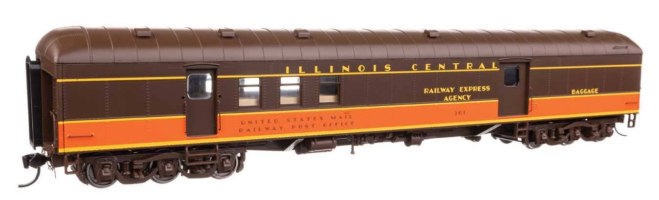 Walthers 920-17418 HO IC 70' Heavyweight RPO-Baggage Car w/ Arched Roof #361