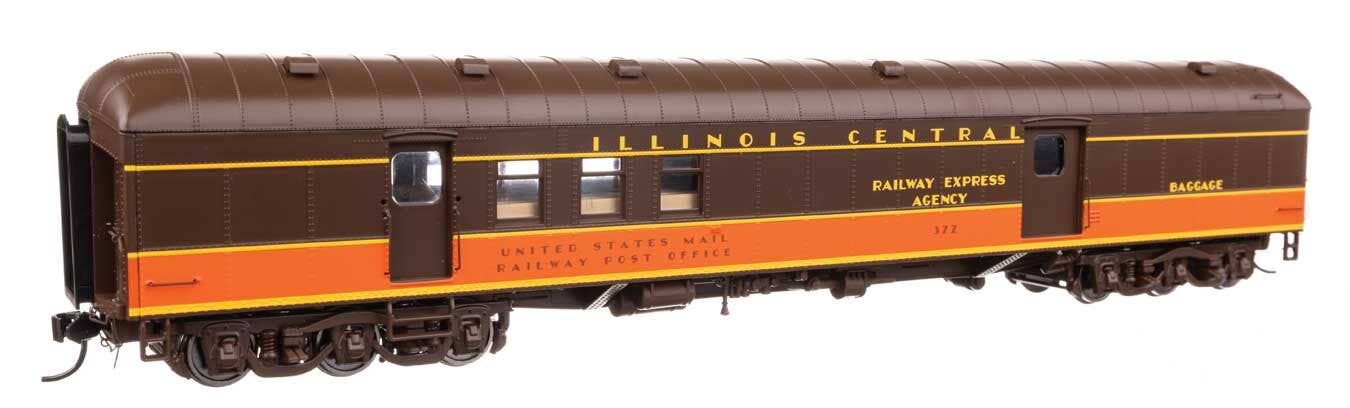 Walthers 920-17419 HO IC 70' Heavyweight RPO-Baggage Car w/ Arched Roof #372