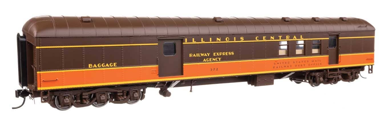 Walthers 920-17419 HO IC 70' Heavyweight RPO-Baggage Car w/ Arched Roof #372