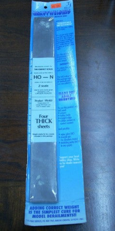 T & J Rail Services  PB-003 HO/N Heavyweights Four Thick Sheets Weights