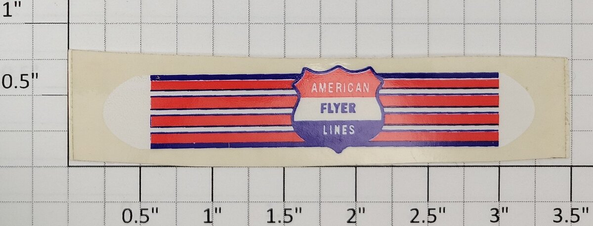 American Flyer 500-11 Red White & Blue "American Flyer Lines" Decal
