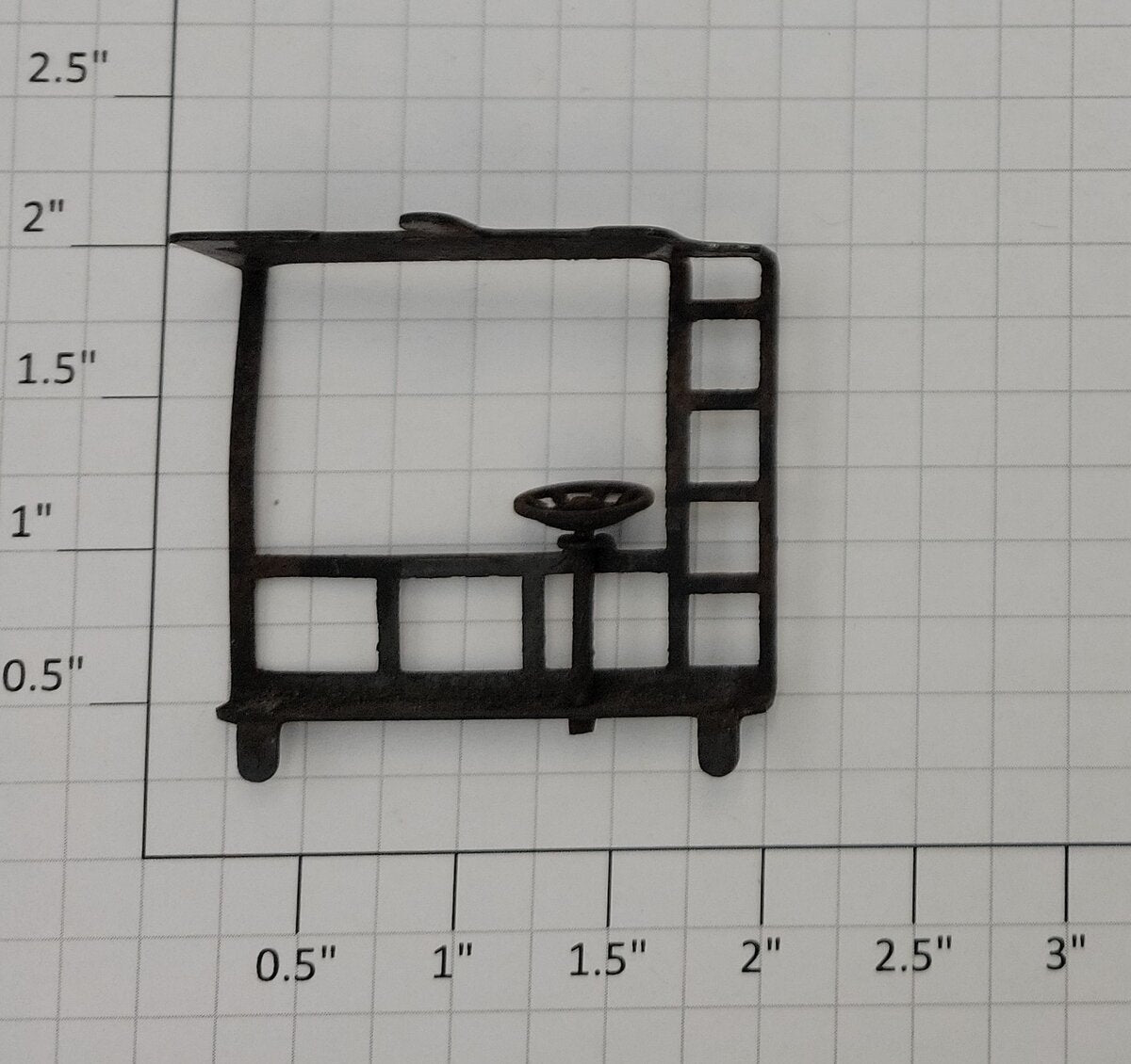 Lionel 2757-20 Metal End Railing with Wheel - Fits 2457, 2757, 2472