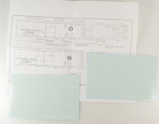 Middle Division HBX-6 HO Pennsylvania RR 40' Steel Box Cars White Decal Set