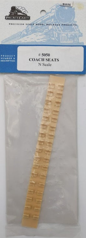 Palace Car Co 5050 N Scale Coach Seats Plastic Part
