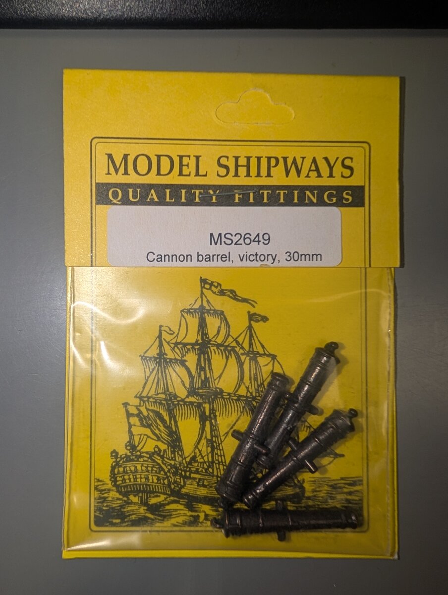 Model Shipways MS2649 HO Cannon Barrel Victory 30mm (Pack of 4)