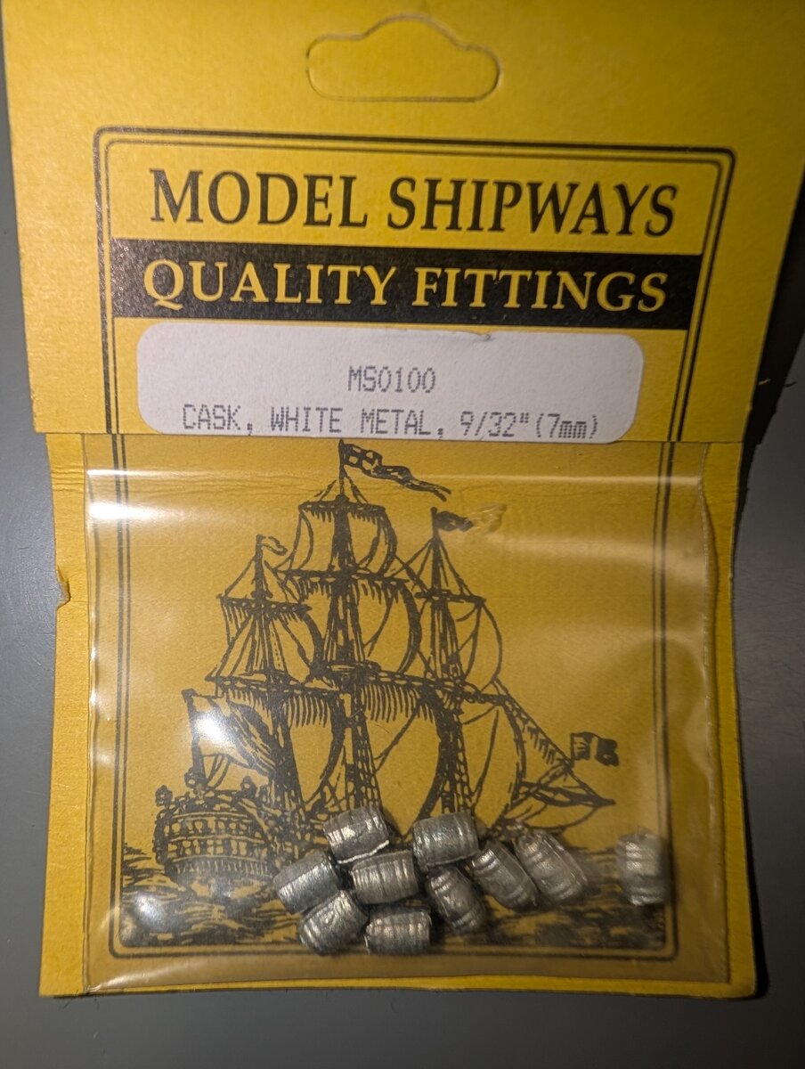 Model Shipways MS0100 HO Cask White Metal 9/32
