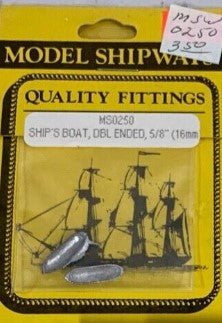 Model Shipways MS0250 HO Ship's Boat Double Ended 5/8