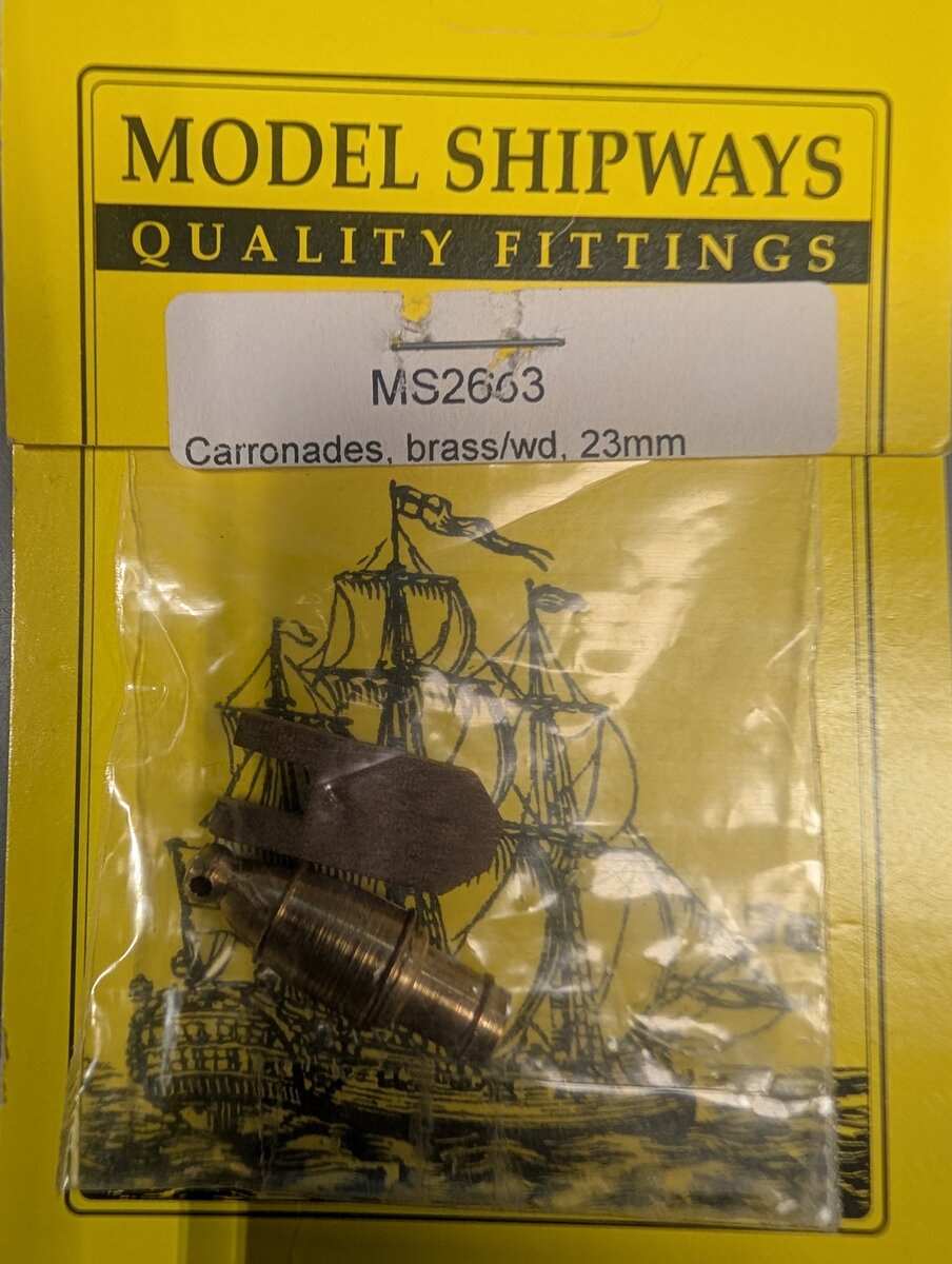 Model Shipways MS2663 Carronades, Brass/Wood 23mm