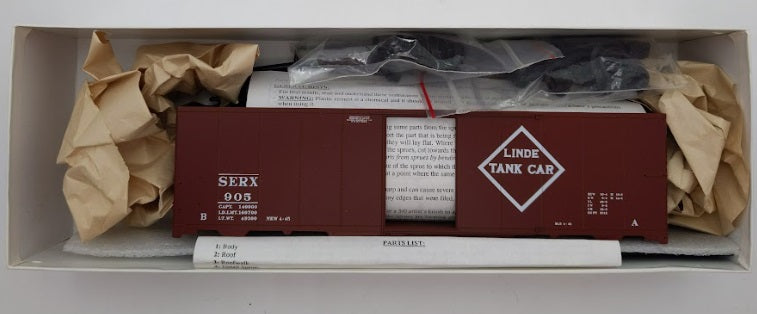 InterMountain 3905 O 1937 A.A.R. Box Car Linde Tank Car # 905 Kit