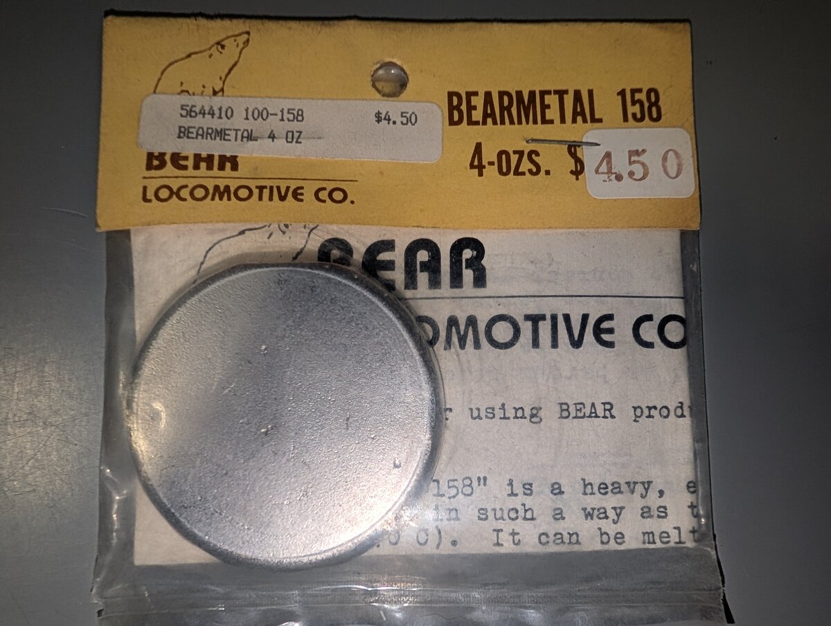 Bear Locomotive Co. 158 Heavy Eutectic Alloy of Lead For Melting