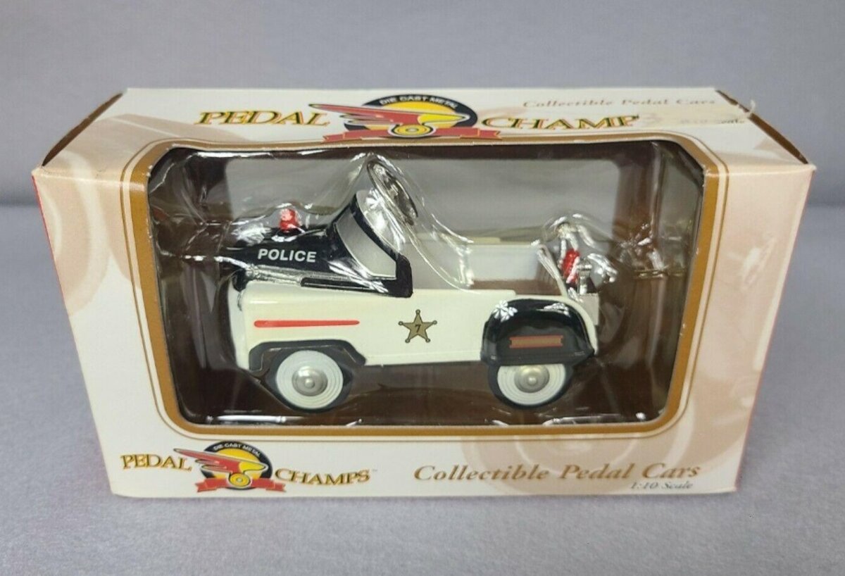 Acme 01011 1:10 Pedal Champs Police Truck Pedal Die Cast Car Toy