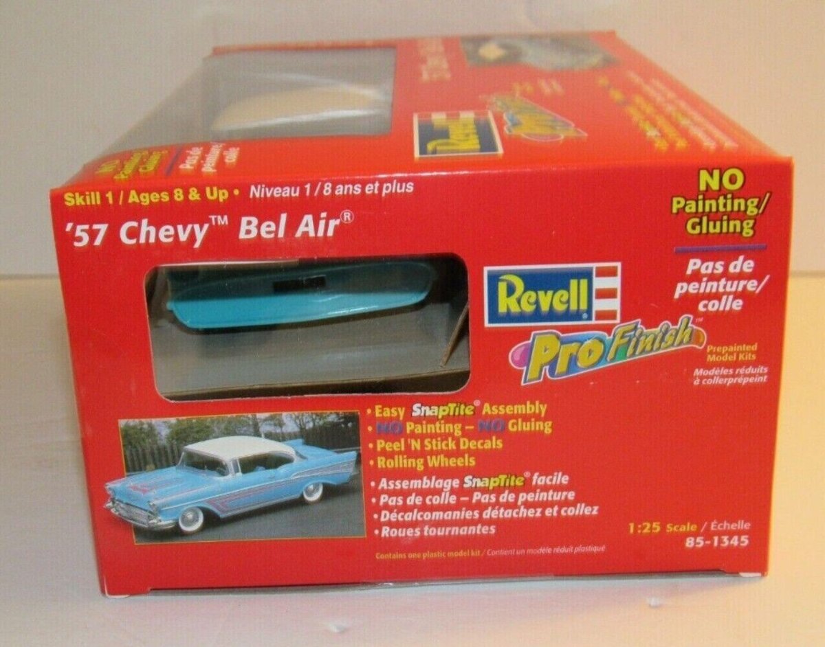 Revell 85-1345 1:25 Scale Pro Finish '57 Chevy Bel Air Plastic Model Kit
