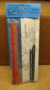 Golden West Models 2587 N Scale SP Shasta Daylight Coach 1949 48-Seat Coach Kit