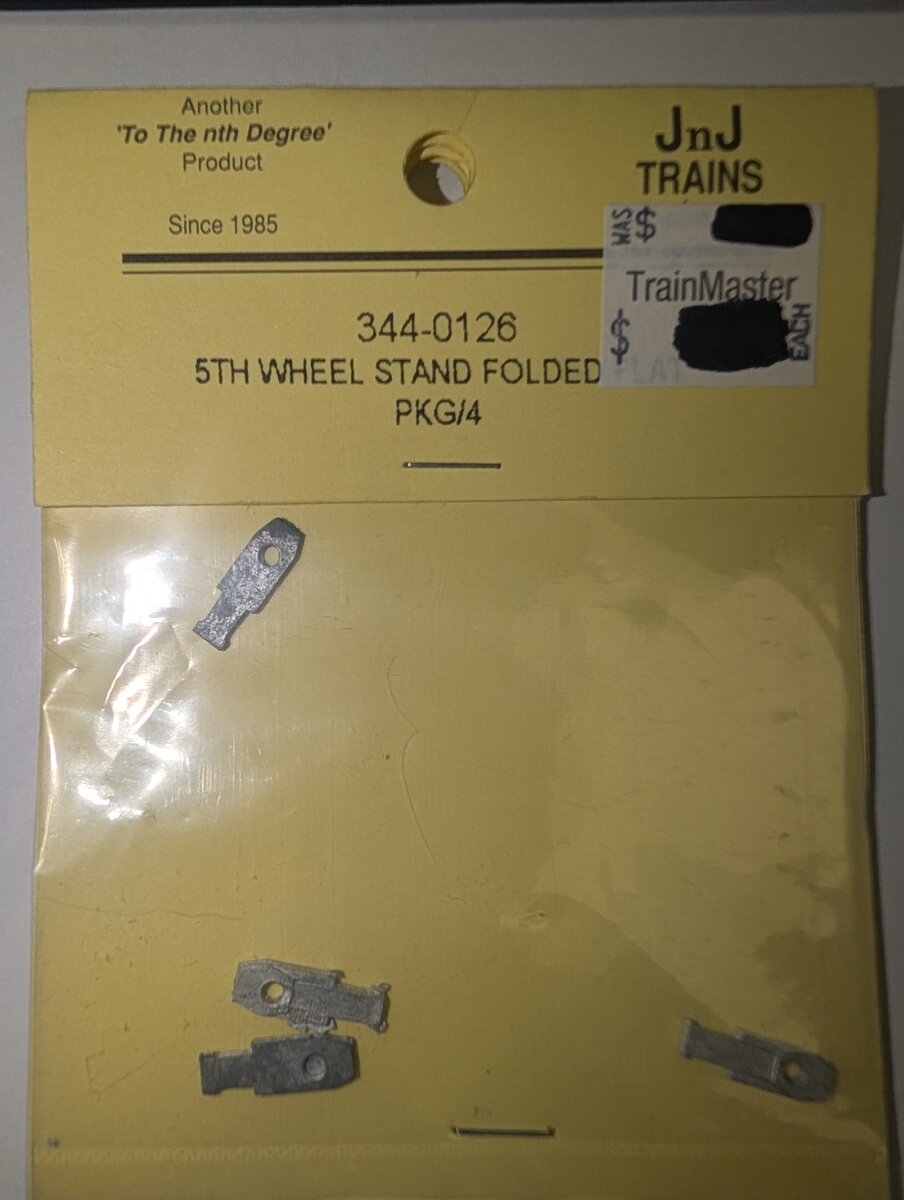 JnJ Trains 344-0126 N Scale 5th Wheel Stand Folded Flat (Pack of 4)