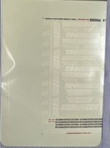 Microscale 60-435 1/60th Scale Norfolk & Southern Hood Units 1984 Scheme Decals