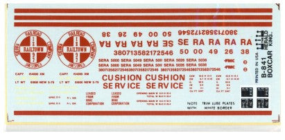 Herald King B-841 HO Cream 50' Boxcar Burnt Orange Lettering & Herald Decals