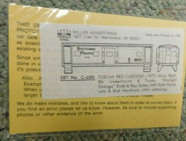 Herald King C-600 HO Tuscan Red Caboose 