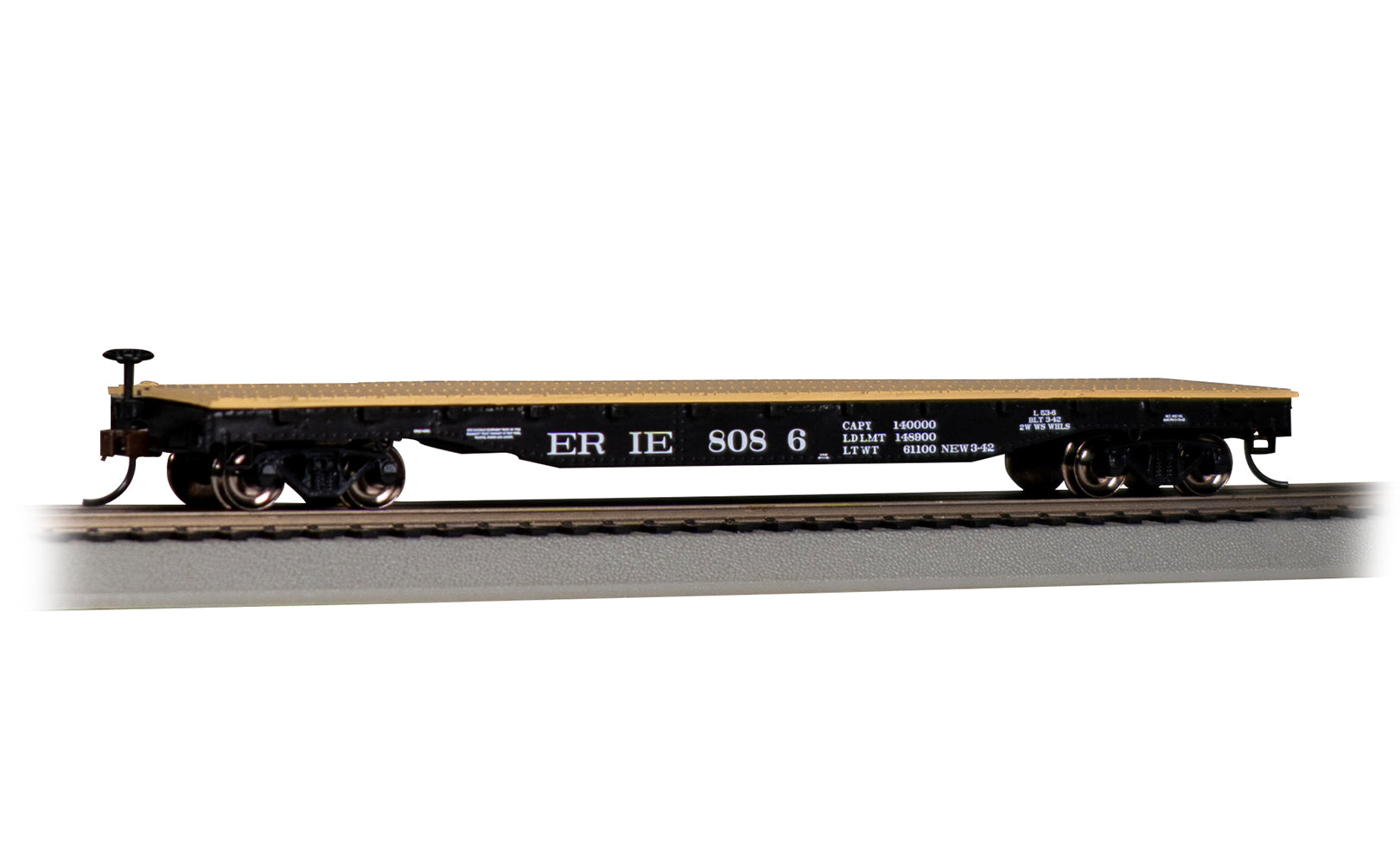 Bachmann 17307 HO Erie 52' Flat Car #8086