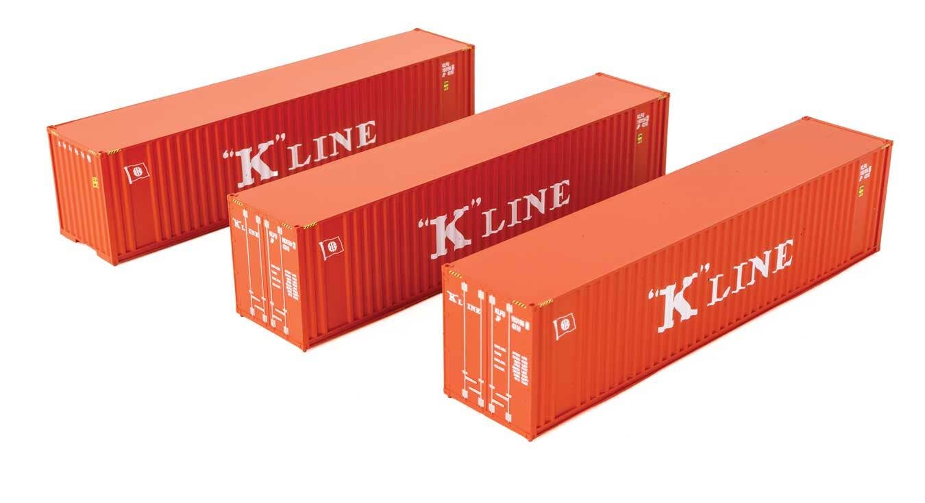 Walthers 949-18204 HO K-Line 40' Flat Panel Container (Pack of 3)