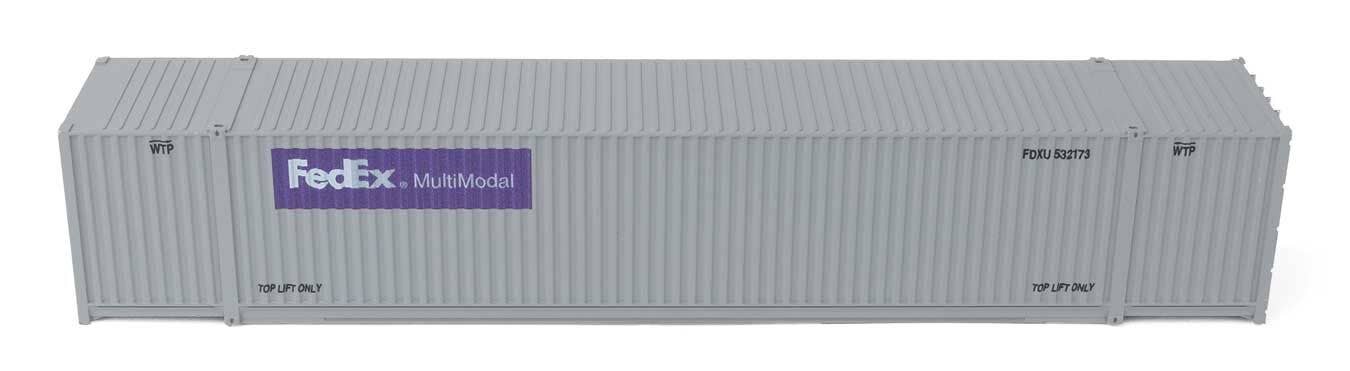 Walthers 949-18503 HO Fed Ex 53' Singamas Corrugated Side Container (Pack of 3)