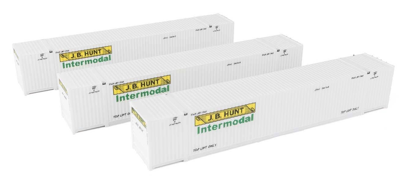 Walthers 949-18504 HO JB Hunt 53' Singamas Corrugated Side Container (Pack of 3)