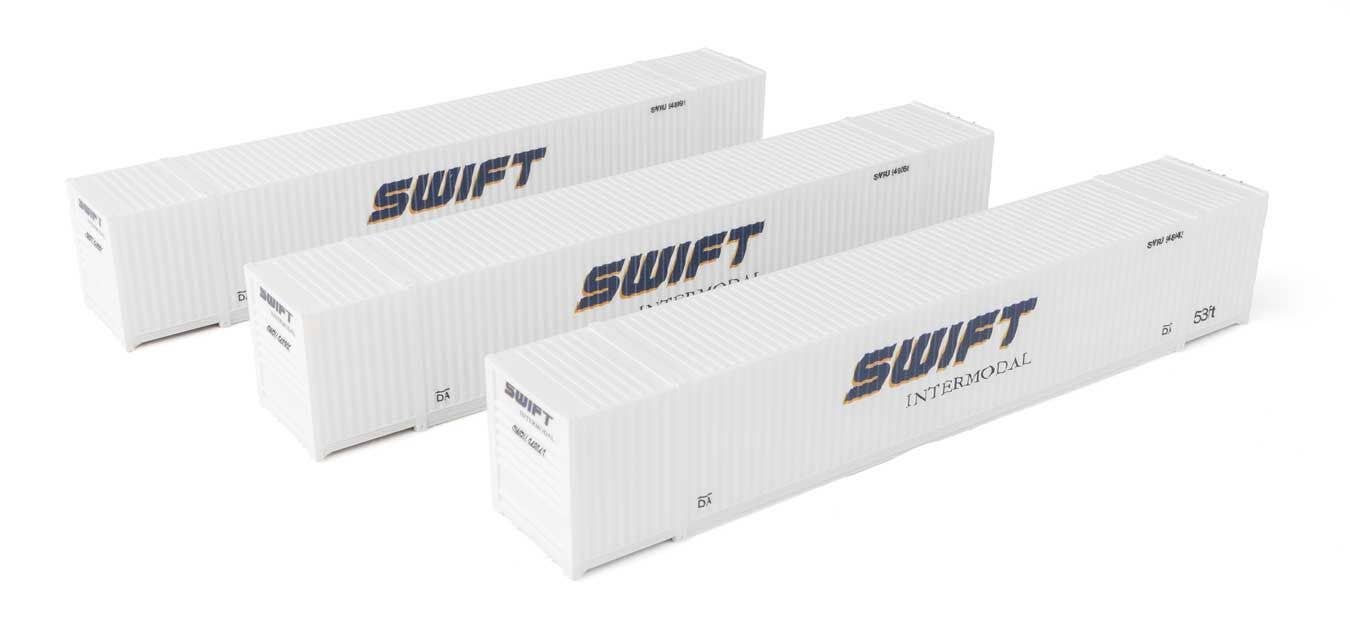 Walthers 949-18505 HO Swift 53' Singamas Corrugated Side Container (Pack of 3)
