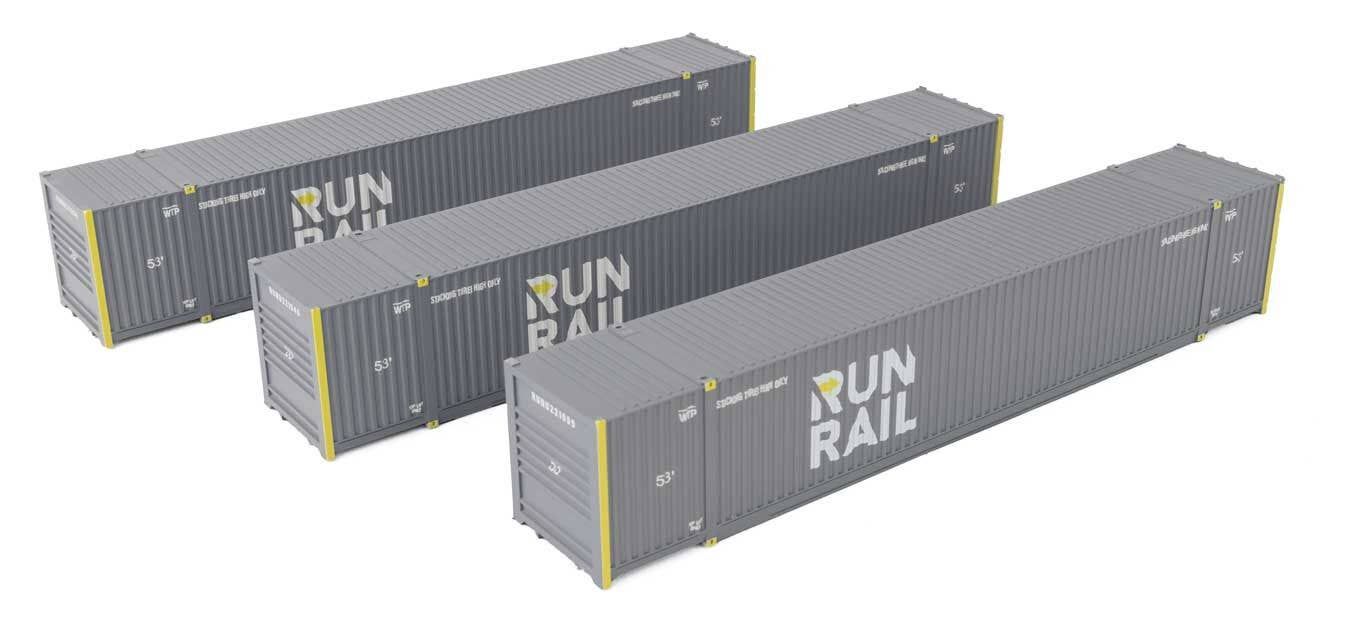 Walthers 949-18506 HO Run Rail 53' Singamas Corrugated Side Container