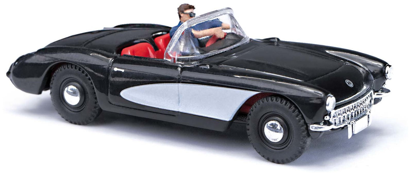 Busch 45435 HO Assembled 1956 Chevrolet Corvette Convertible Top Down