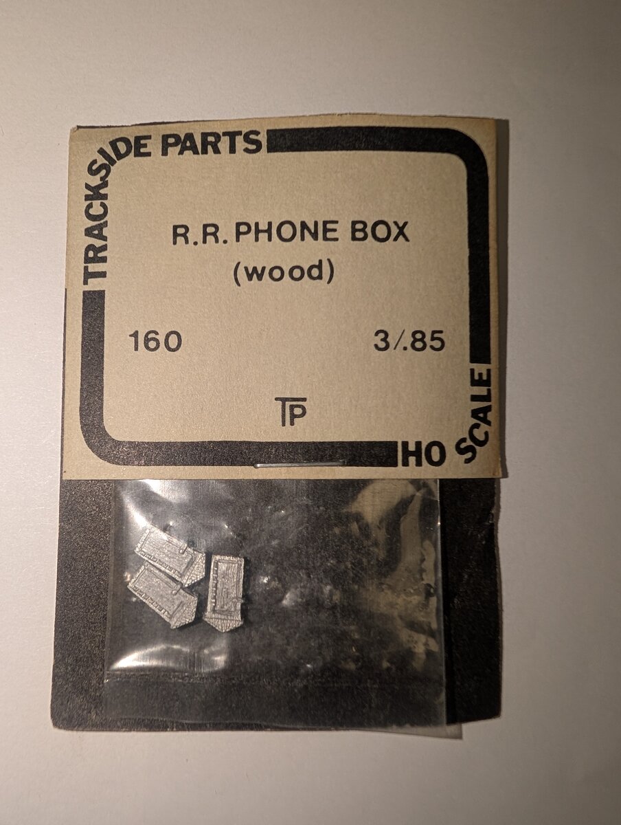 Trackside Parts 160 HO Scale R.R. Phone Box (Wood)
