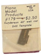 Plano Model Products 179 HO Scale Gunderson 40' Well Car Drill Template