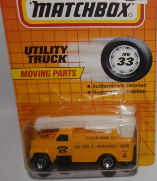 Matchbox 01733 1:64 Telephone Company Unit 4 Utility Truck Die Cast Moving Parts
