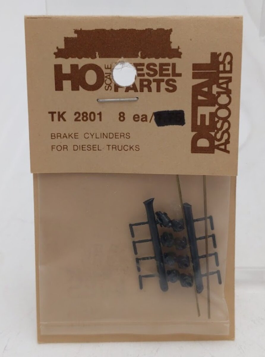 Detail Associates TK2801 HO Scale Brake Cylinders For Diesel Trucks (Pack of 8)