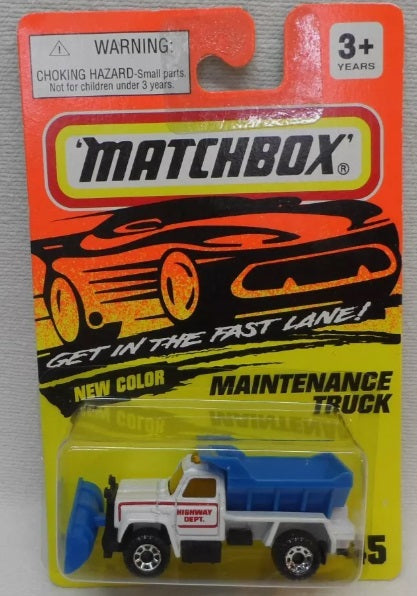 Matchbox 01745 1:64 Highway Dept Maintenance Truck Blue & White 1995 # 45