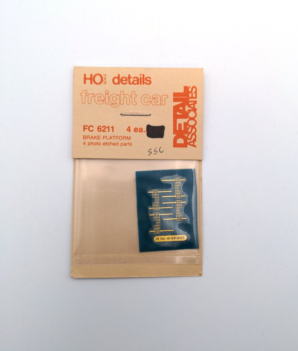 Detail Associates FC6211 HO Scale Brake Platform 4-Photo Etched Parts