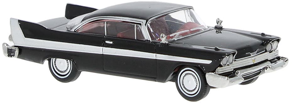 Brekina Automodelle 19680 HO Assembled Black, White 1958 Plymouth Fury Car