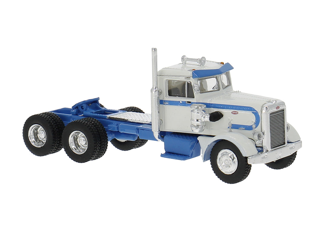 Brekina Automodelle 85761 HO White/Blue 1955 Peterbilt 281 Semi Tractor Only