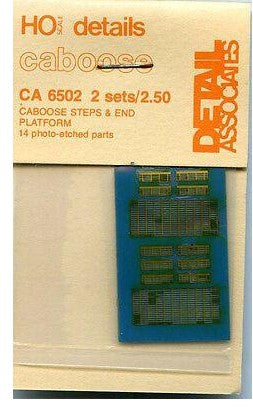 Detail Associates CA6502 HO Photo-Etched Caboose Steps & End Platform