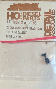 Detail Associates LT1002 HO Oscillating Dual Headlight Pyle Gyralite w/Jewels