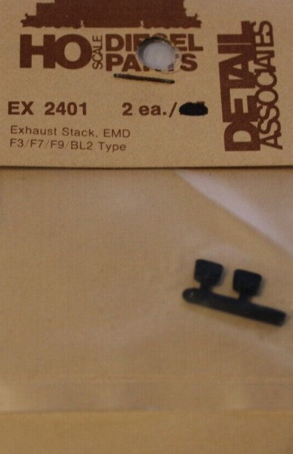 Detail Associates EX2401 HO Exhaust Stack EMD F3/F7/F9/BL2 Type
