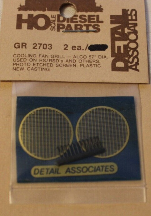 Detail Associates GR2703 HO Cooling Fan Grill Photo Etched Screen (Pack of 2)