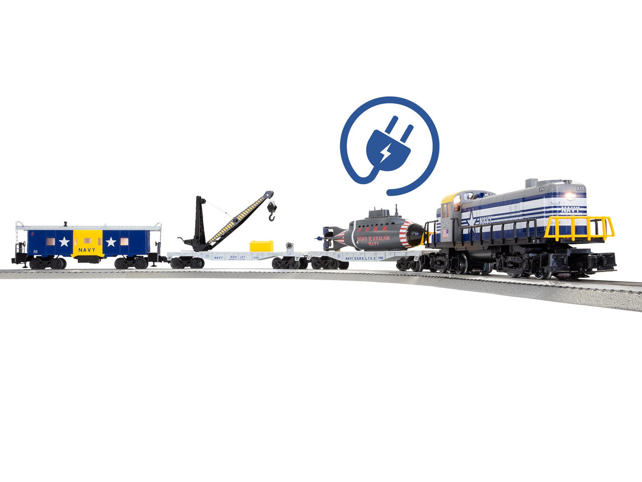 Lionel 2523110 Navy O Gauge LionChief Freight Set with Bluetooth 5.0