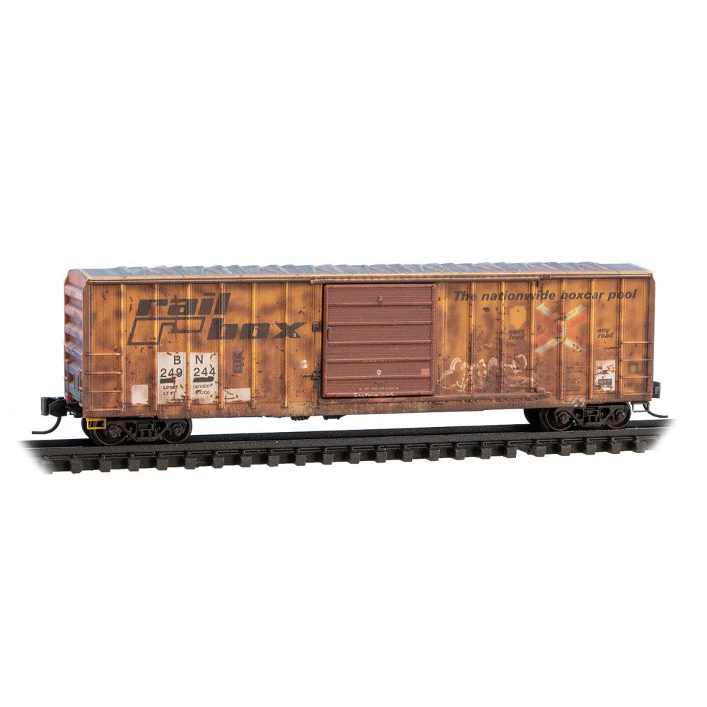 Micro-Trains 02544436 N BN ex-Railbox 50' Rib Side Boxcar #249244 LN/Box