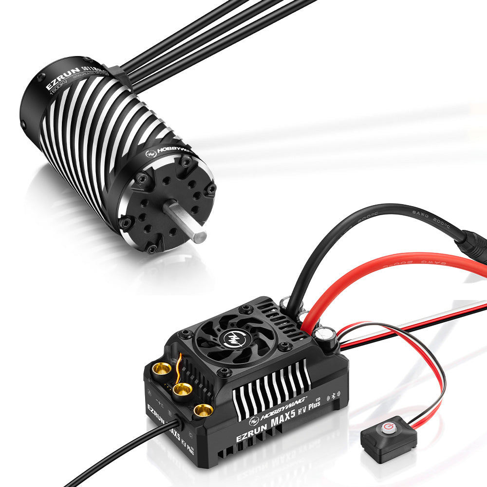 HobbyWing 38010612 Ezrun Max5 G2 Plus ESC + 56113SL 1600KV Motor Combo