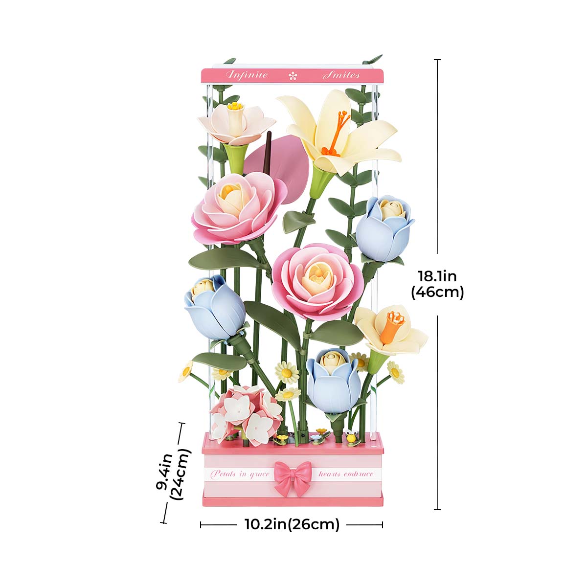 Robotime AF01D ROKR Blooming Bouquet Box DIY 3D Puzzle