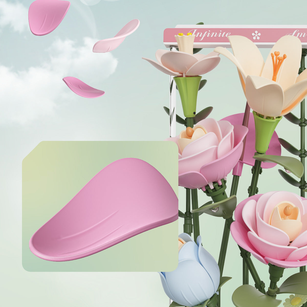 Robotime AF01D ROKR Blooming Bouquet Box DIY 3D Puzzle