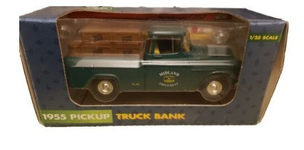 Ertl 5614 1:25 Die Cast Midland Implement 1955 Pickup Truck Bank