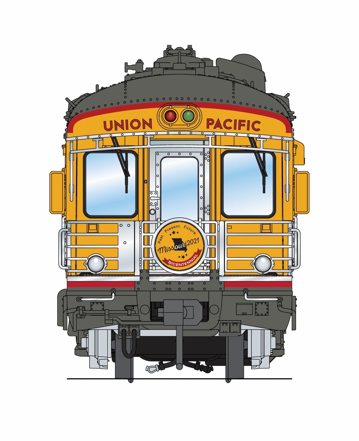 Broadway Limited 9017 HO UP UP Business Car Missouri Bicentennial Drumhead #119
