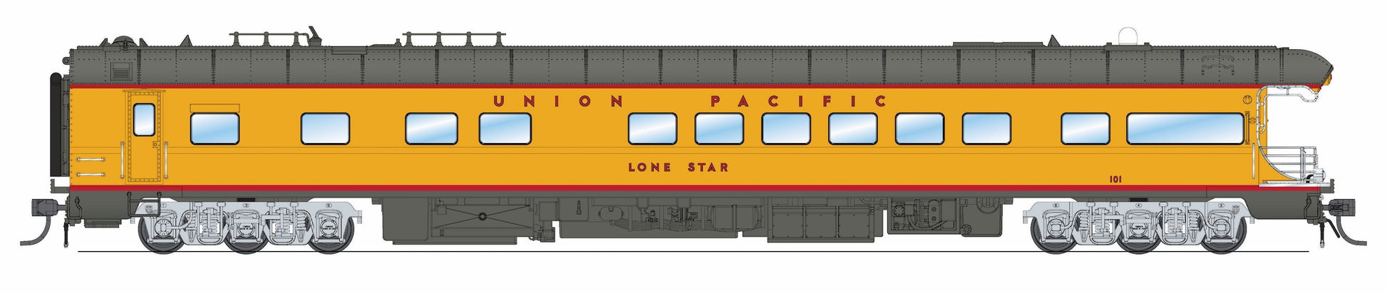 Broadway Limited 9590 HO UP Union Pacific Business Car w/ UP Shield on Rear #101