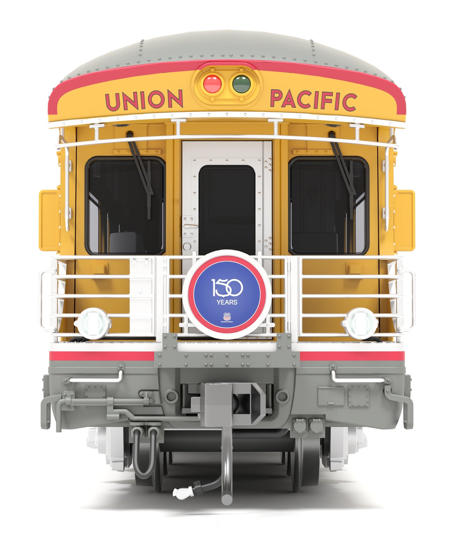 Broadway Limited 9593 HO UP UP Business Car with Blue "150 Years" Drumhead #101